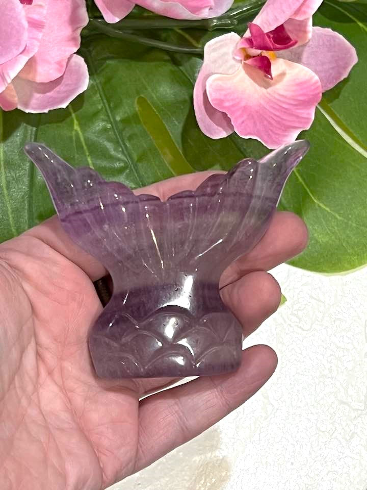 Mermaid Tail in Yellow or Purple Fluorite