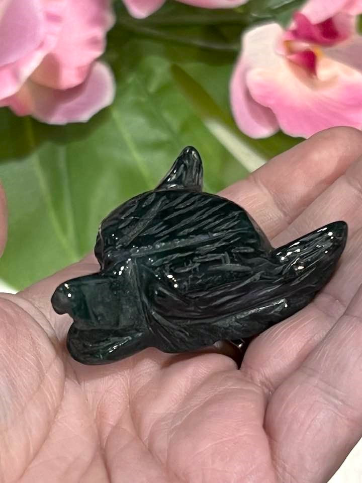 Moss Agate Wolf (Large)