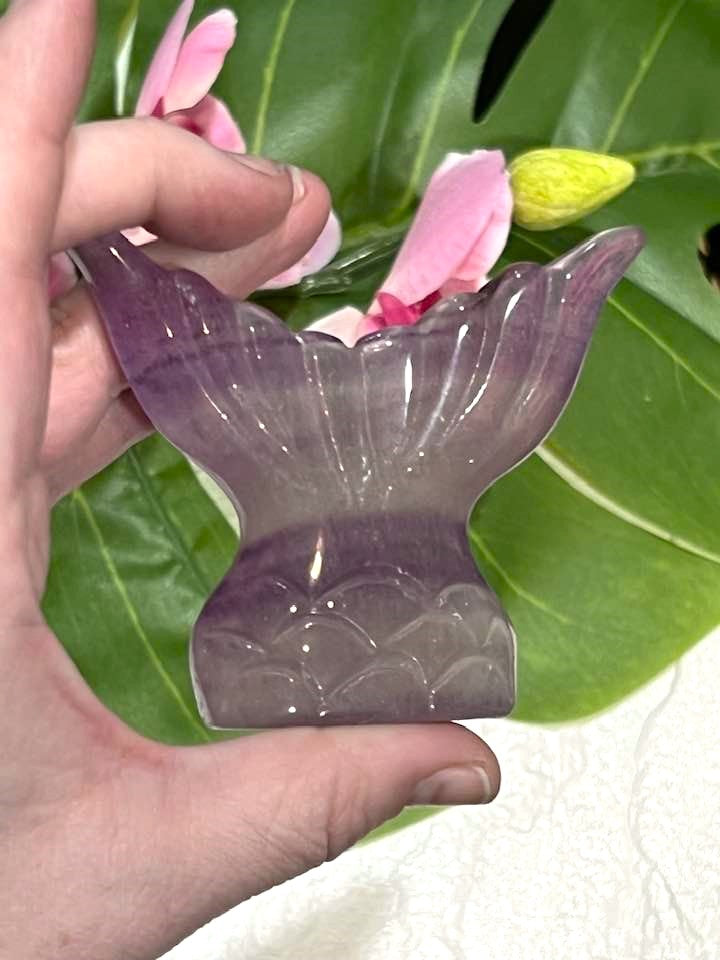Mermaid Tail in Yellow or Purple Fluorite