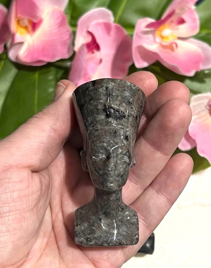 Bust of Nefertiti in Obsidian or Yooperlite