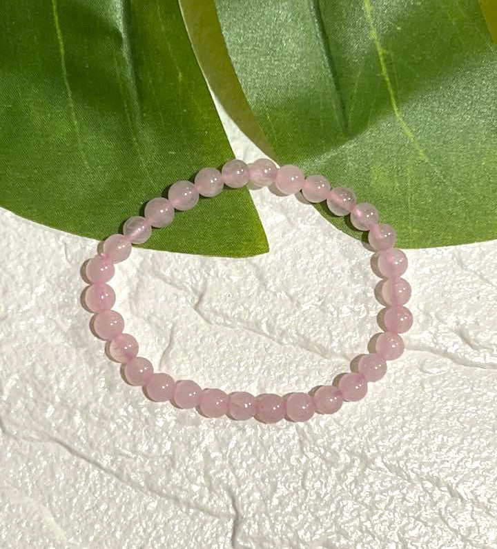 Rose Quartz Bracelet 10mm, 6mm or 4mm