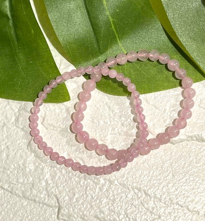 Rose Quartz Bracelet 10mm, 6mm or 4mm