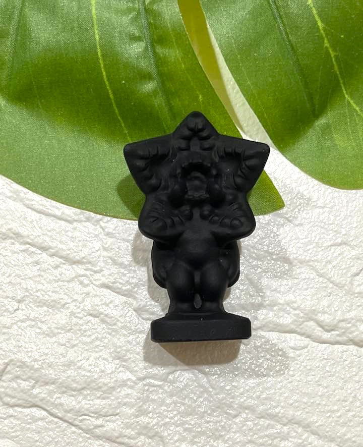 Carnivorous Plant in Black Obsidian