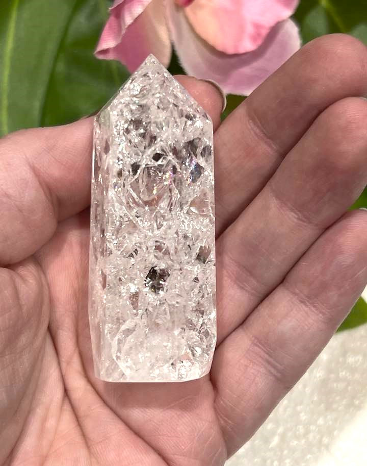 Fire & Ice Quartz Point or Sphere