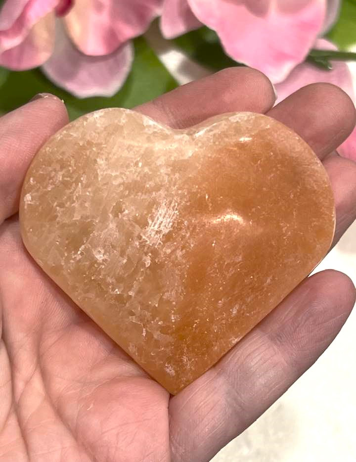 Pink Selenite Heart