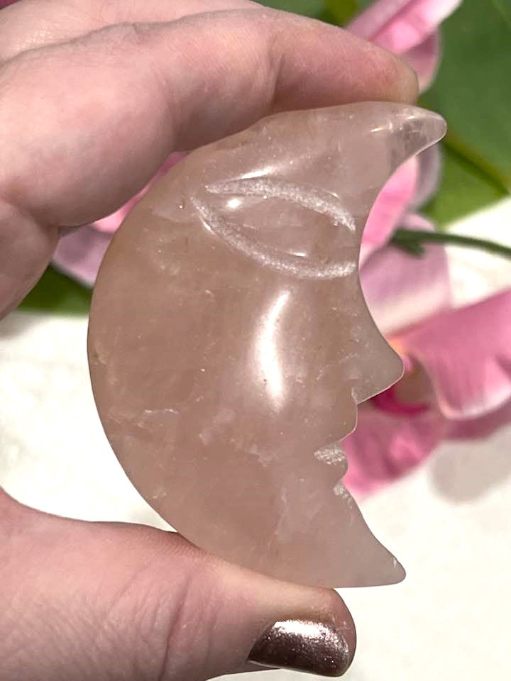 Rose Quartz Crescent Moon