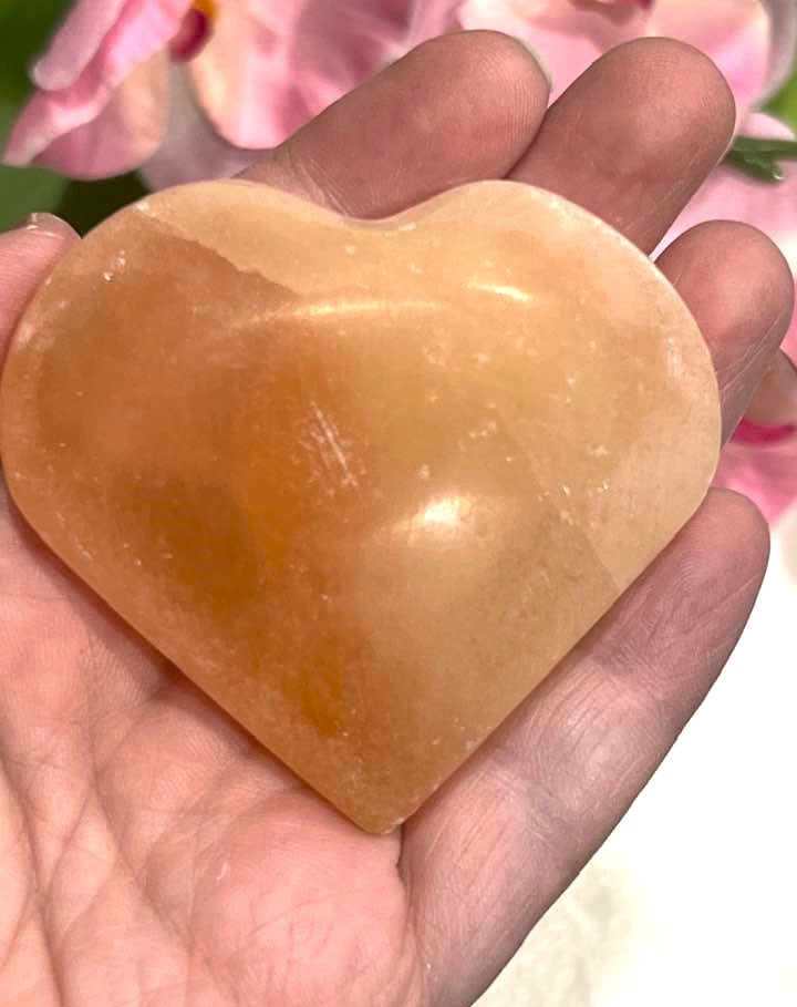 Pink Selenite Heart