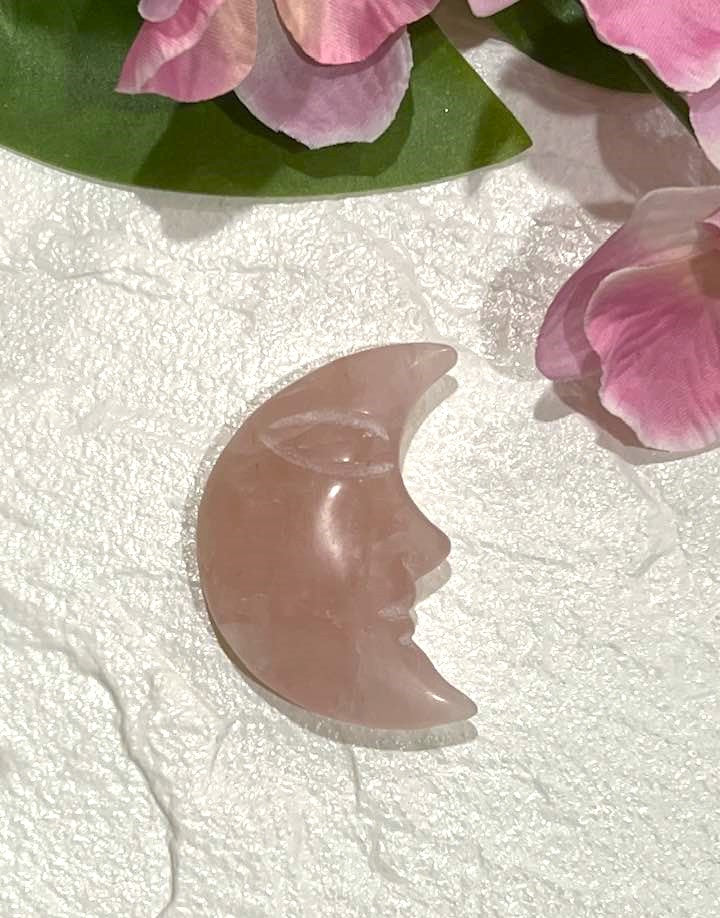 Rose Quartz Crescent Moon