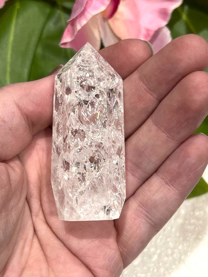 Fire & Ice Quartz Point or Sphere