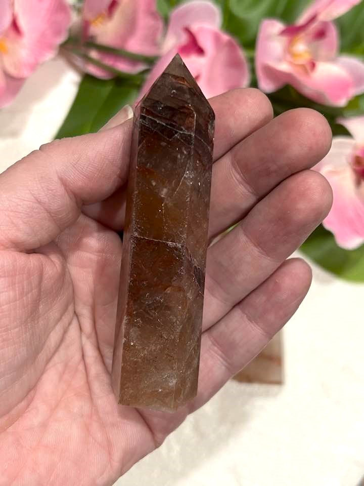 Fire (Hematite) Quartz Tower