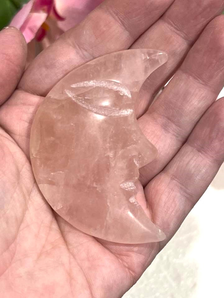 Rose Quartz Crescent Moon