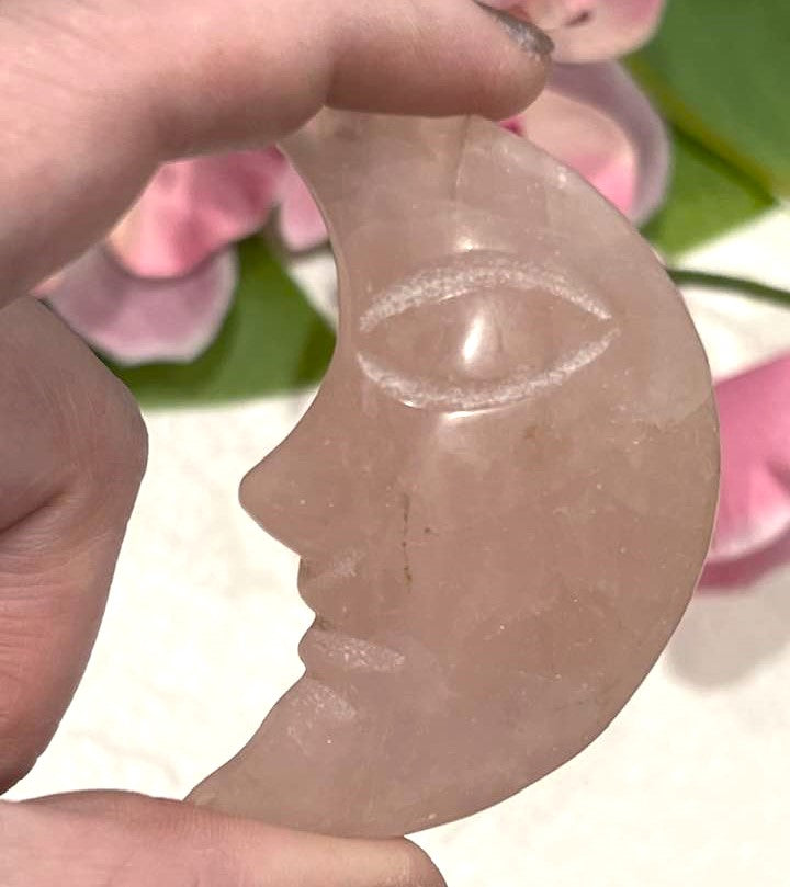 Rose Quartz Crescent Moon