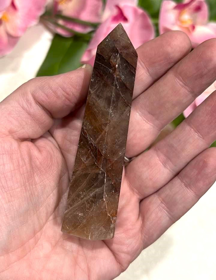 Fire (Hematite) Quartz Tower