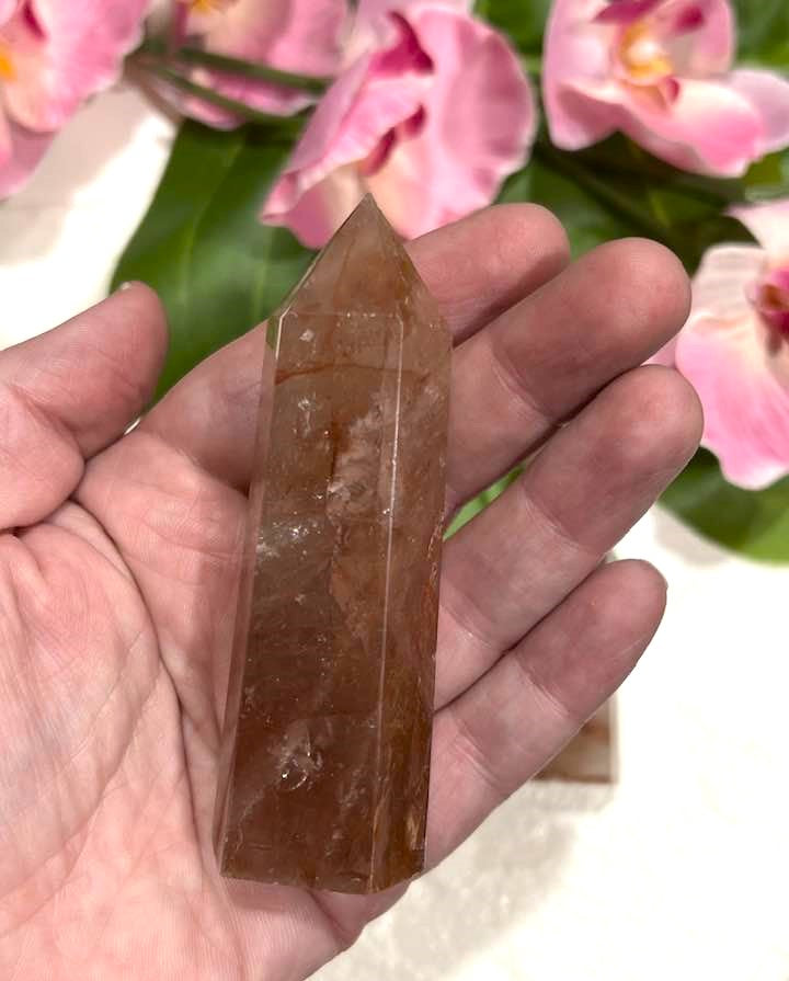 Fire (Hematite) Quartz Tower