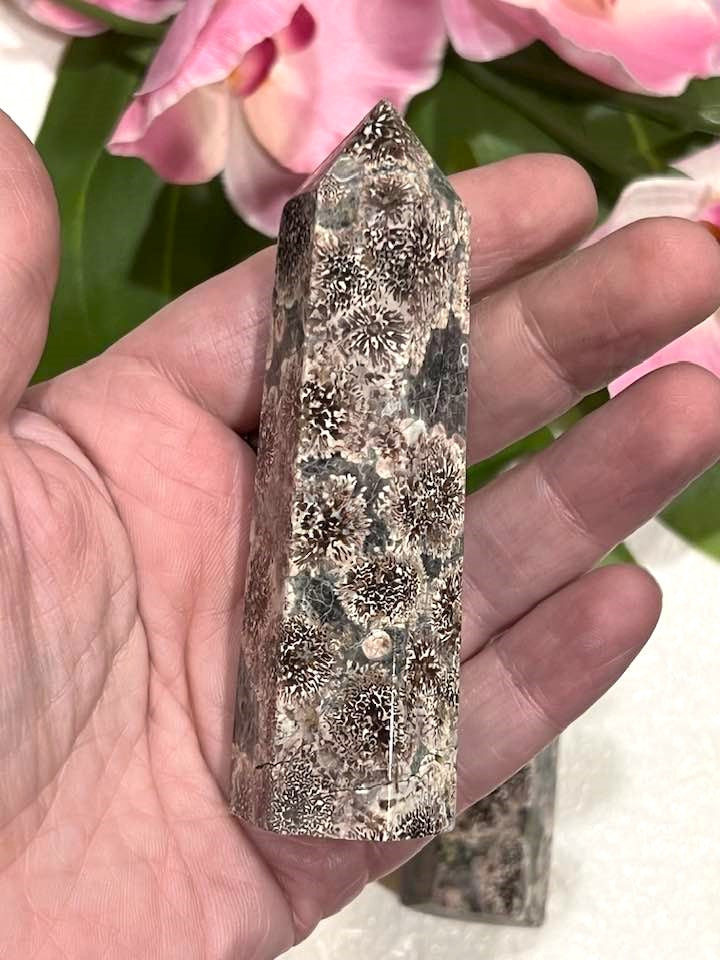 Sakura (Rhyolite Green Flower or Cherry Blossom) Jasper Tower