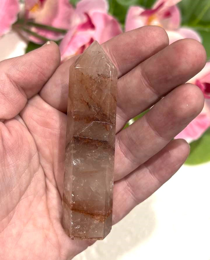 Fire (Hematite) Quartz Tower