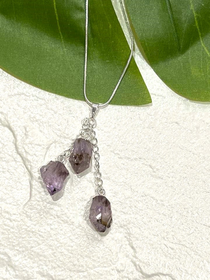 Rain Drops Necklace in Citrine, Ametrine or Black Tourmaline