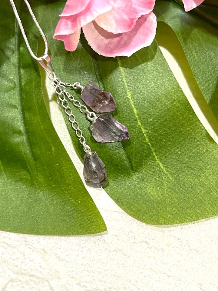 Rain Drops Necklace in Citrine, Ametrine or Black Tourmaline