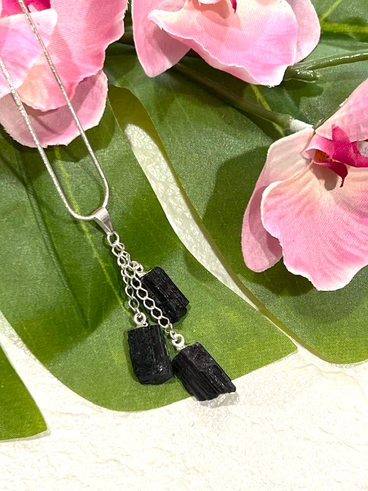 Rain Drops Necklace in Citrine, Ametrine or Black Tourmaline