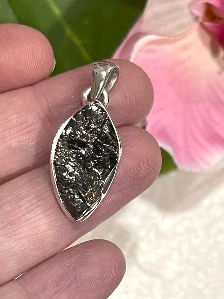 Sterling Silver Shungite Pendant Collection - Raw