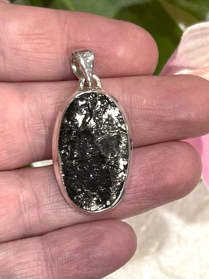 Sterling Silver Shungite Pendant Collection - Raw