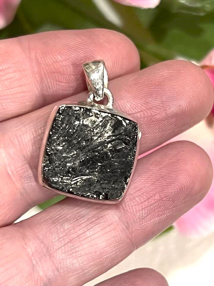 Sterling Silver Shungite Pendant Collection - Raw
