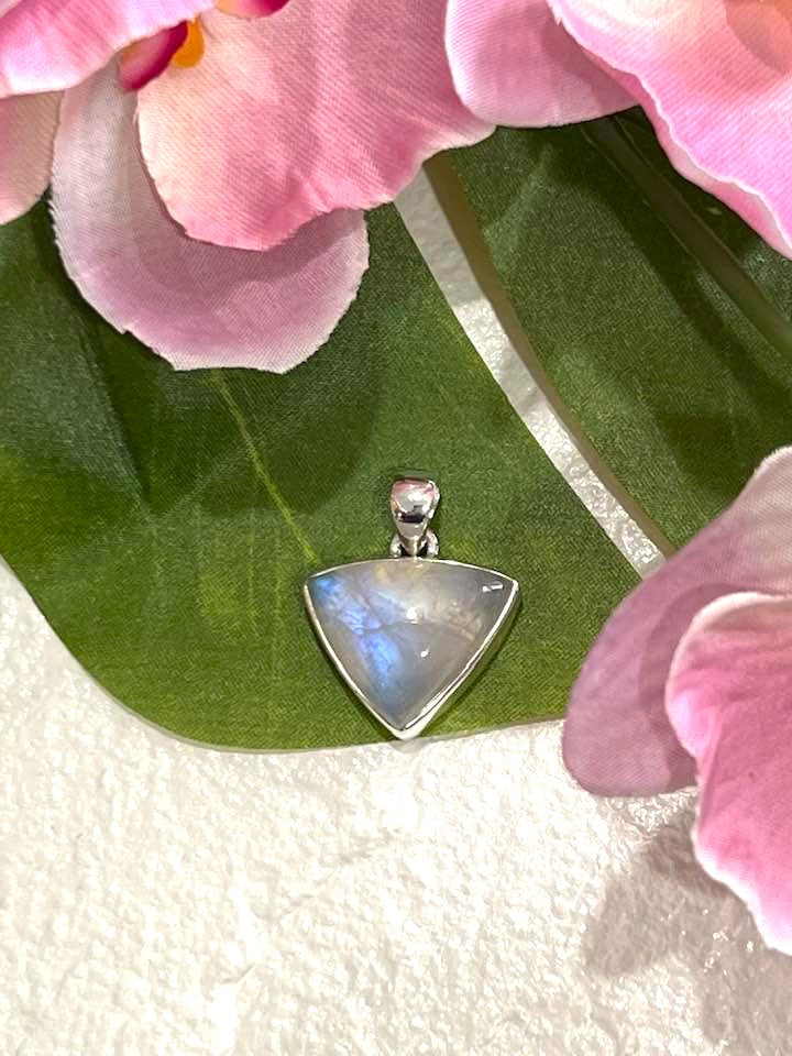 Sterling Silver Rainbow Moonstone Pendant Collection - Polished for Intuition
