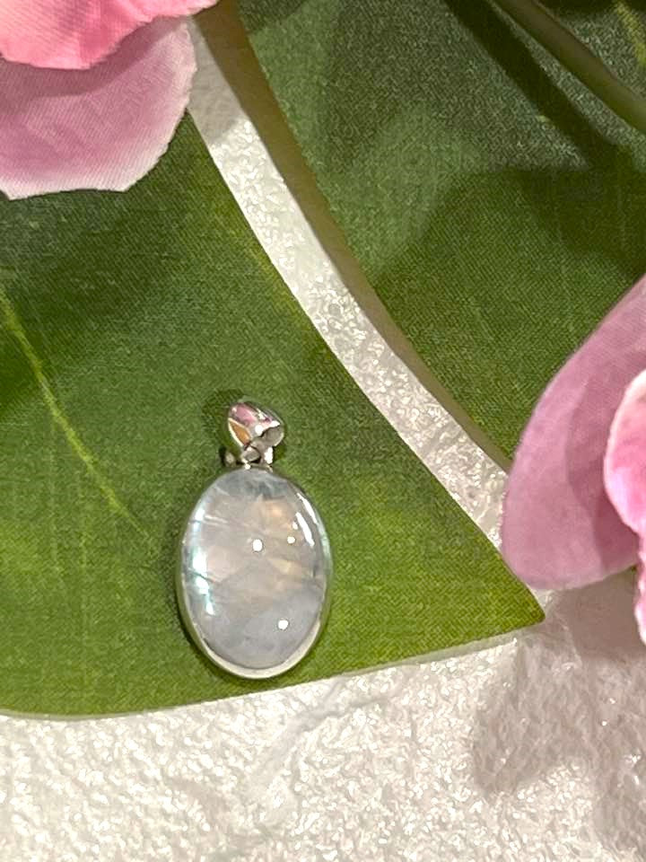 Sterling Silver Rainbow Moonstone Pendant Collection - Polished for Intuition