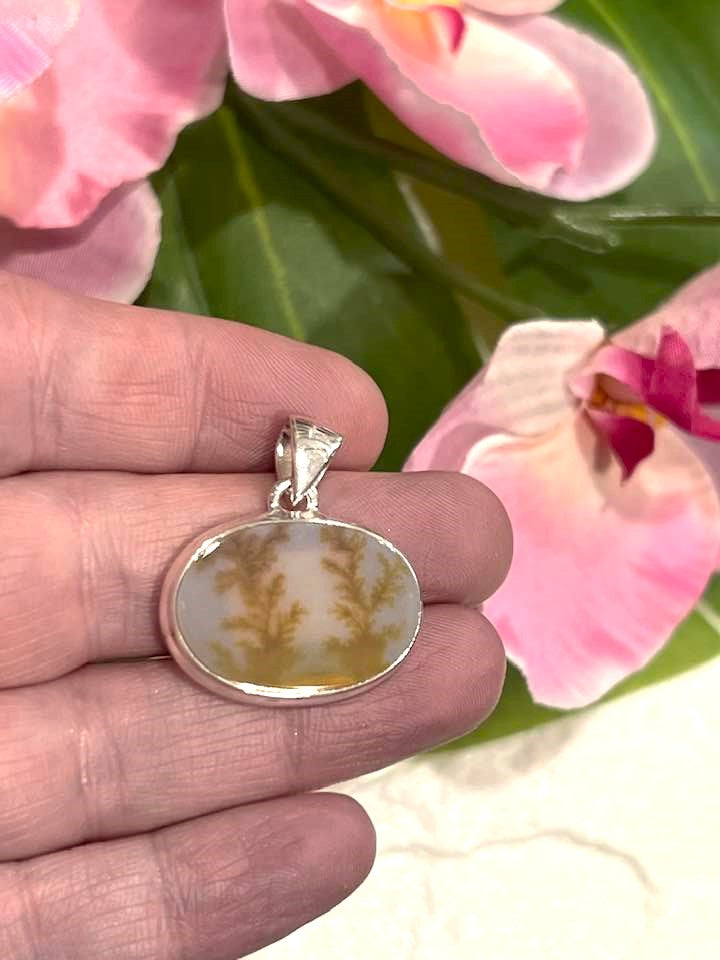 Sterling Silver Dendritic Agate Pendant Collection