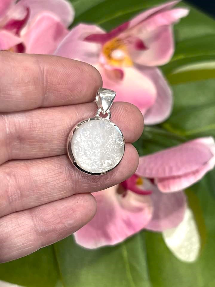 Sterling Silver Rainbow Moonstone Pendant Collection - Raw for Intuition & Gut Instinct