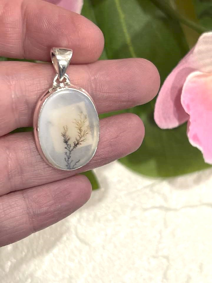 Sterling Silver Dendritic Agate Pendant Collection