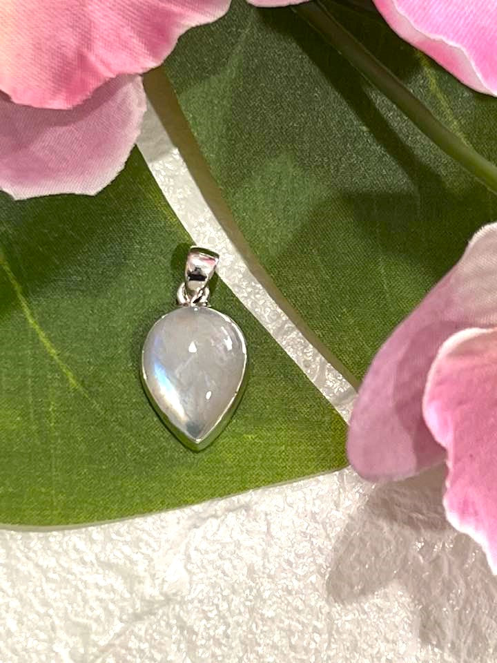 Sterling Silver Rainbow Moonstone Pendant Collection - Polished for Intuition
