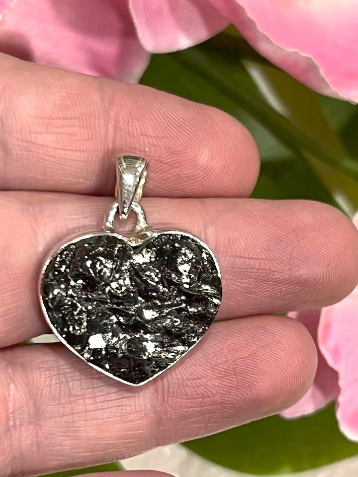 Sterling Silver Shungite Pendant Collection - Raw