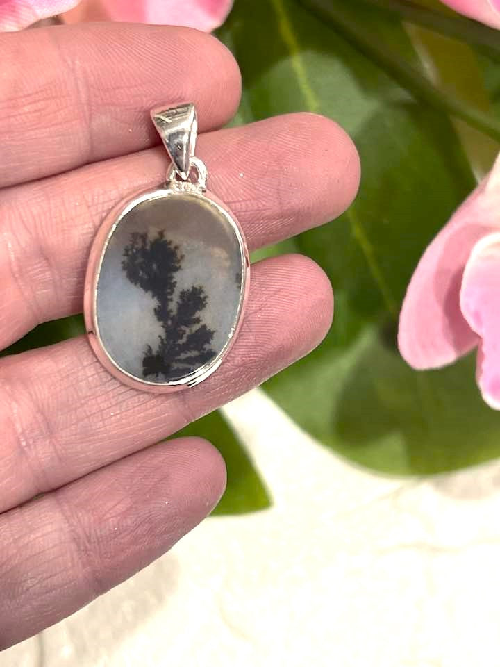 Sterling Silver Dendritic Agate Pendant Collection