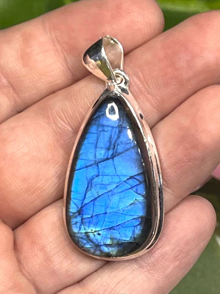The Blue Flash Labradorite Sterling Silver Pendant Collection for Transformation and Psychic Abilities