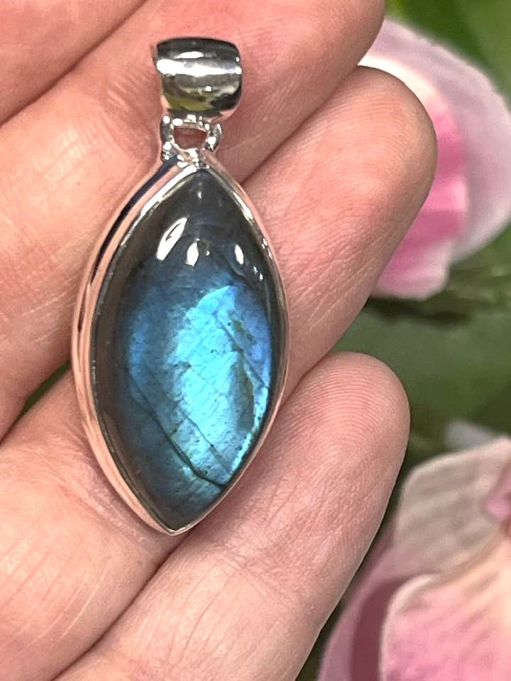 The Blue Flash Labradorite Sterling Silver Pendant Collection for Transformation and Psychic Abilities