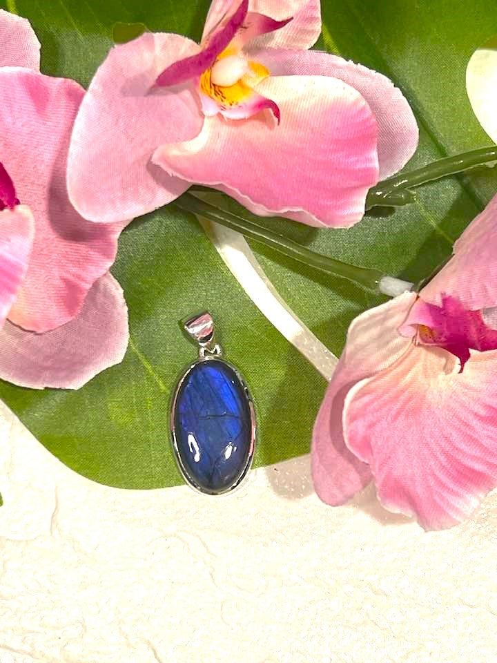 The Blue Flash Labradorite Sterling Silver Pendant Collection for Transformation and Psychic Abilities