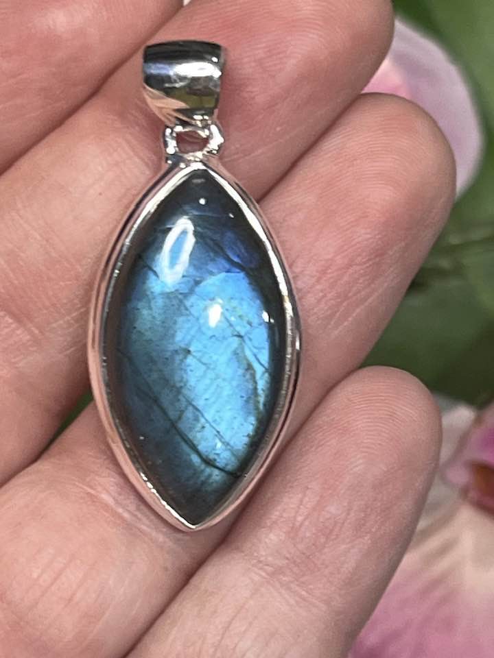 The Blue Flash Labradorite Sterling Silver Pendant Collection for Transformation and Psychic Abilities