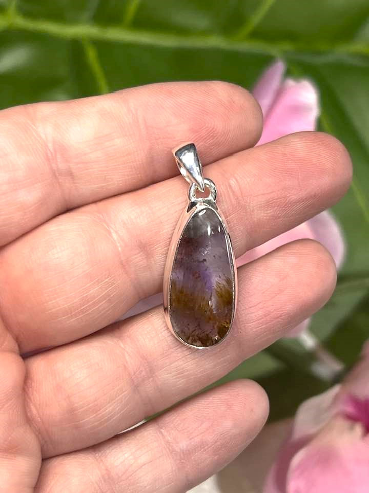 The Super 7 Cacoxenite Sterling Silver Pendant Collection for Ascension and Spiritual Connection