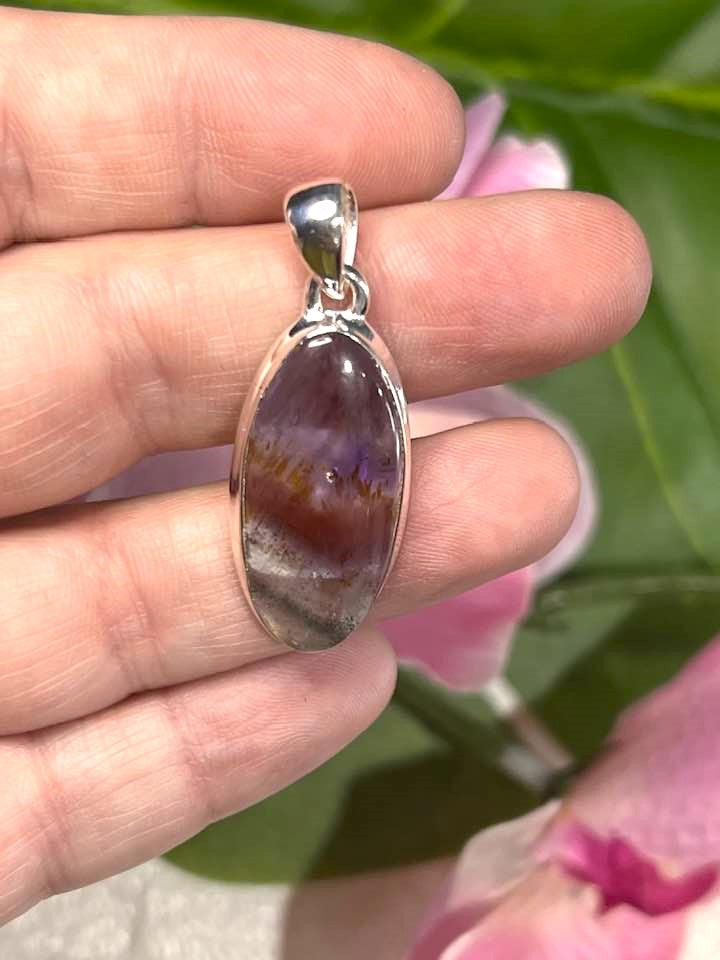 The Super 7 Cacoxenite Sterling Silver Pendant Collection for Ascension and Spiritual Connection