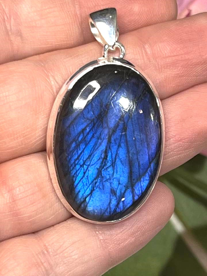 The Blue Flash Labradorite Sterling Silver Pendant Collection for Transformation and Psychic Abilities