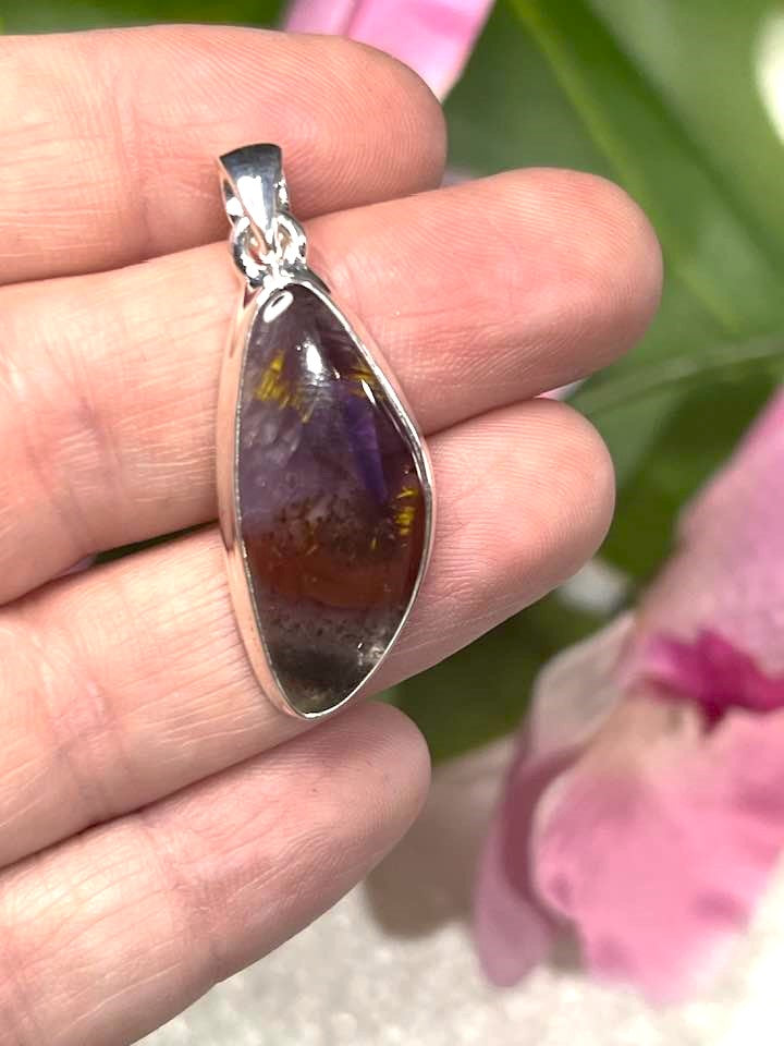 The Super 7 Cacoxenite Sterling Silver Pendant Collection for Ascension and Spiritual Connection