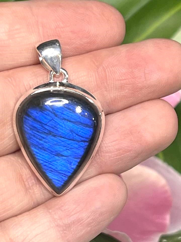 The Blue Flash Labradorite Sterling Silver Pendant Collection for Transformation and Psychic Abilities