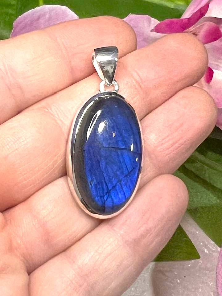 The Blue Flash Labradorite Sterling Silver Pendant Collection for Transformation and Psychic Abilities