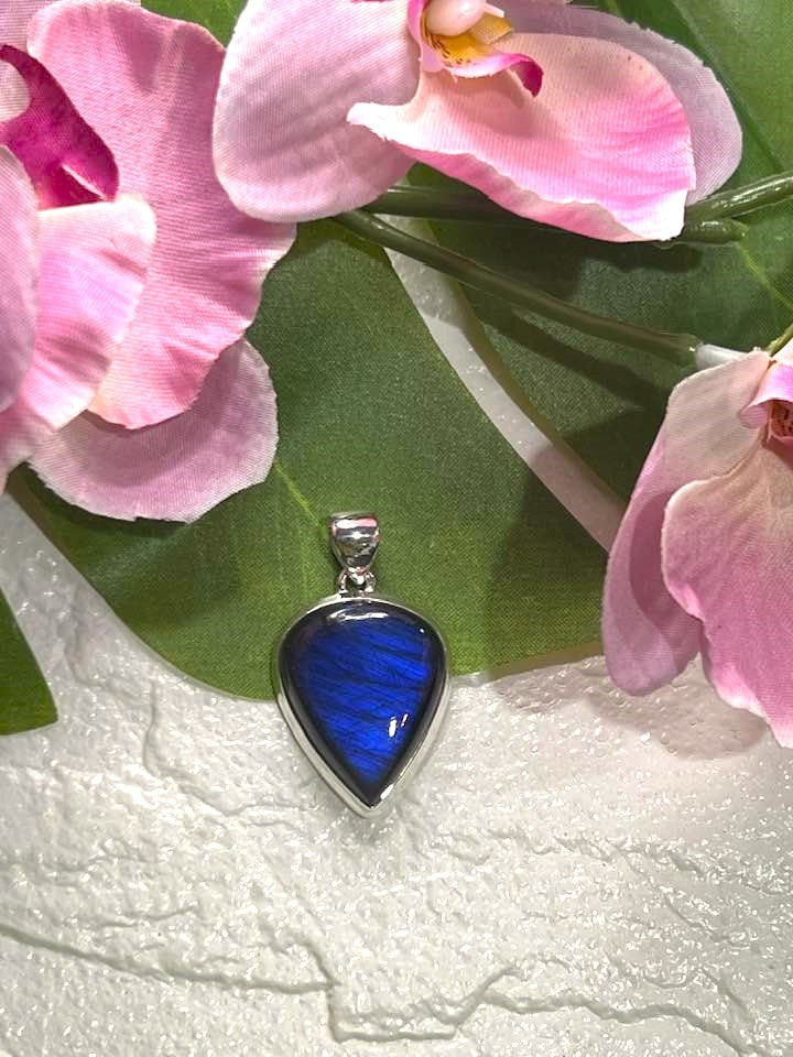The Blue Flash Labradorite Sterling Silver Pendant Collection for Transformation and Psychic Abilities