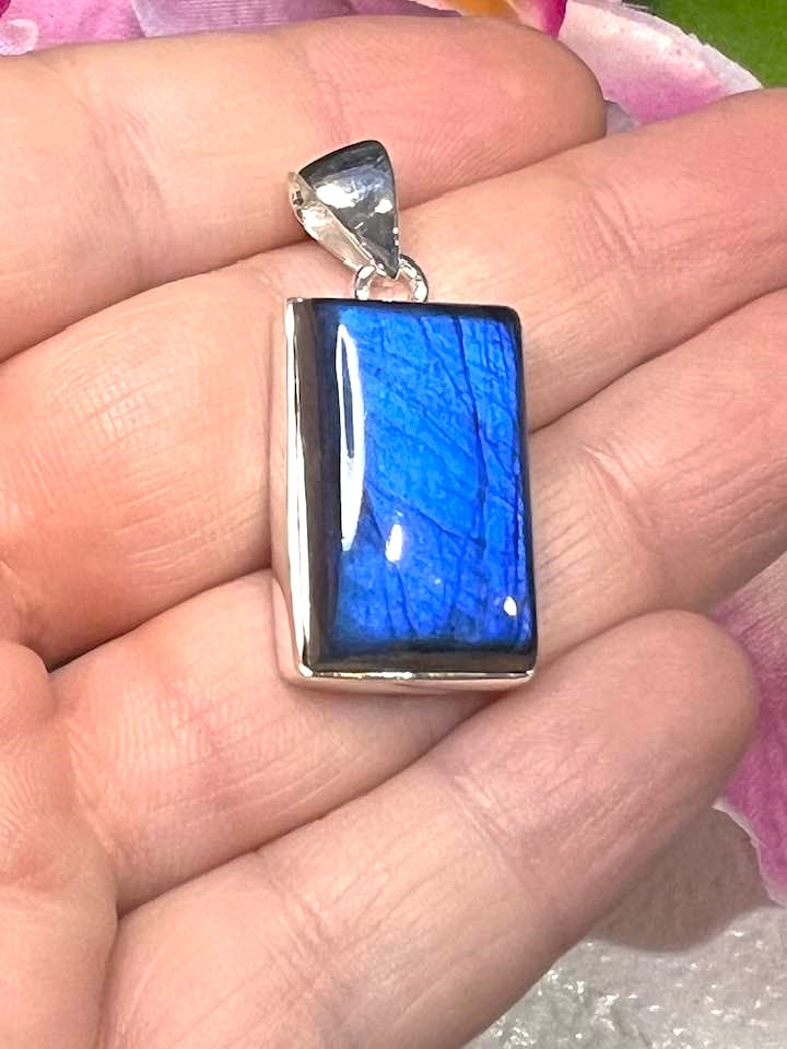 The Blue Flash Labradorite Sterling Silver Pendant Collection for Transformation and Psychic Abilities
