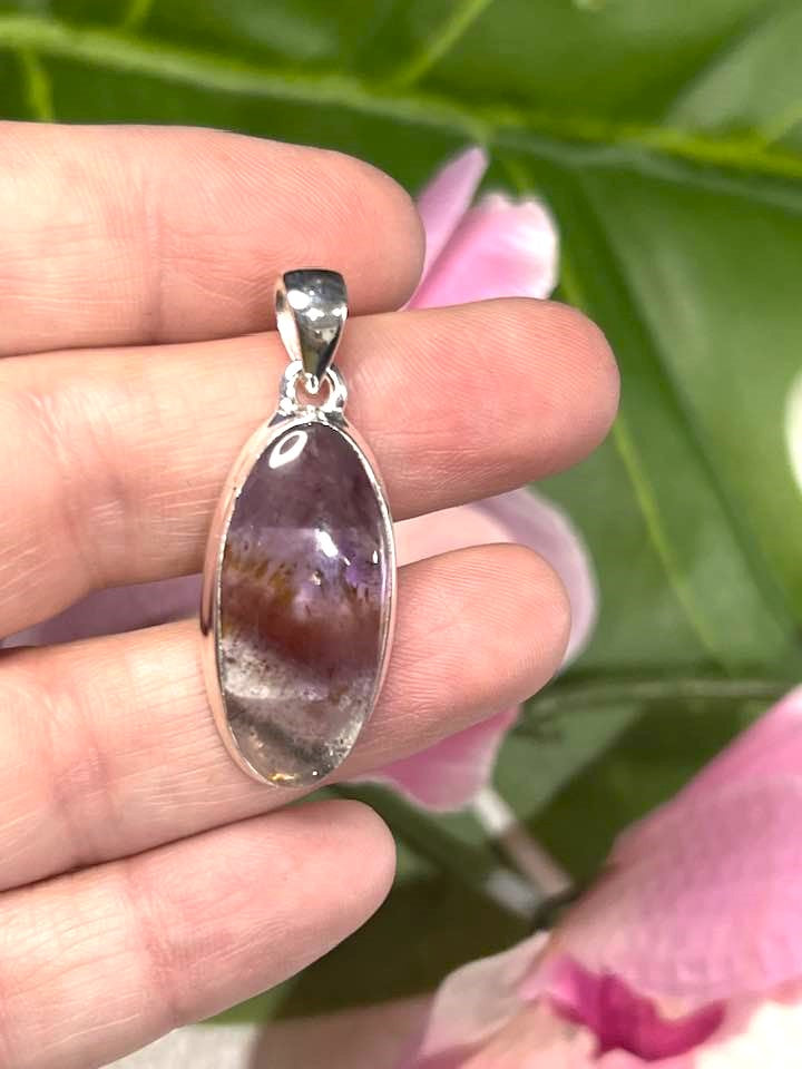 The Super 7 Cacoxenite Sterling Silver Pendant Collection for Ascension and Spiritual Connection