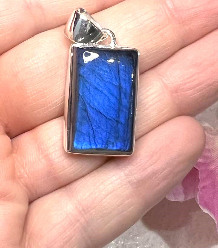 The Blue Flash Labradorite Sterling Silver Pendant Collection for Transformation and Psychic Abilities