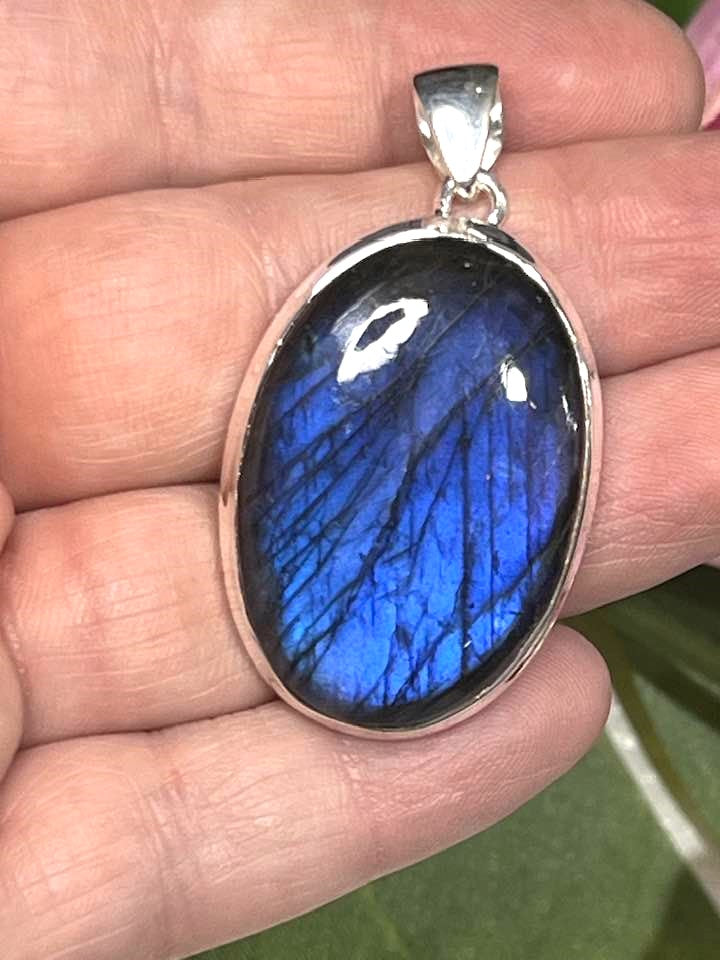 The Blue Flash Labradorite Sterling Silver Pendant Collection for Transformation and Psychic Abilities