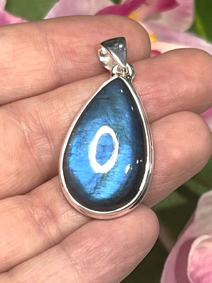 The Blue Flash Labradorite Sterling Silver Pendant Collection for Transformation and Psychic Abilities